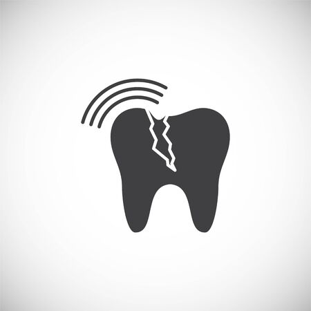 Tooth related icon on background for graphic and web design. Creative illustration concept symbol for web or mobile appのイラスト素材