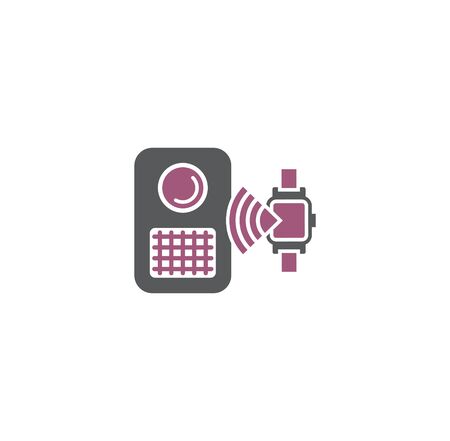 NFC related icon on background for graphic and web design. Creative illustration concept symbol for web or mobile app.のイラスト素材