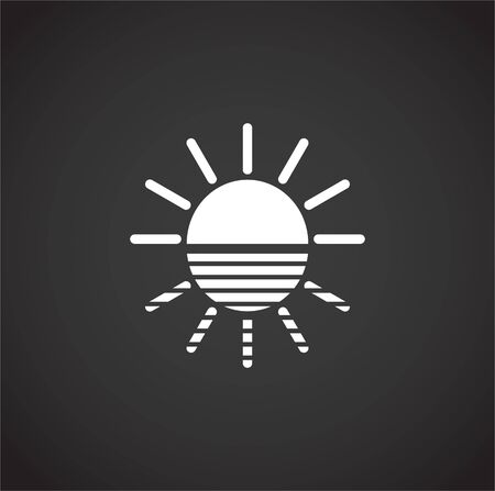 Sunset sunrise related icon on background for graphic and web design. Creative illustration concept symbol for web or mobile app.のイラスト素材