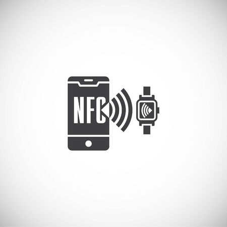 NFC related icon on background for graphic and web design. Creative illustration concept symbol for web or mobile appのイラスト素材