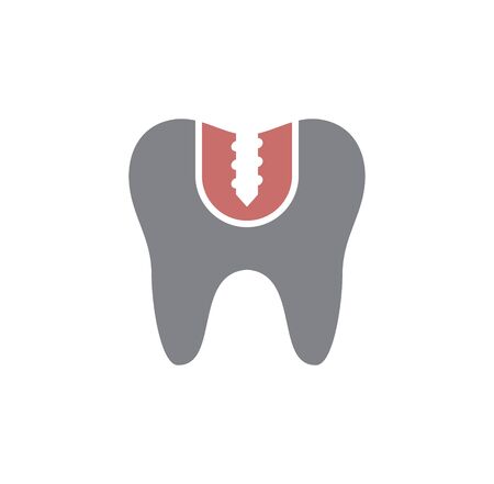 Tooth related icon on background for graphic and web design. Creative illustration concept symbol for web or mobile appのイラスト素材