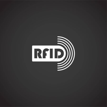 RFID related icon on background for graphic and web design. Creative illustration concept symbol for web or mobile appのイラスト素材