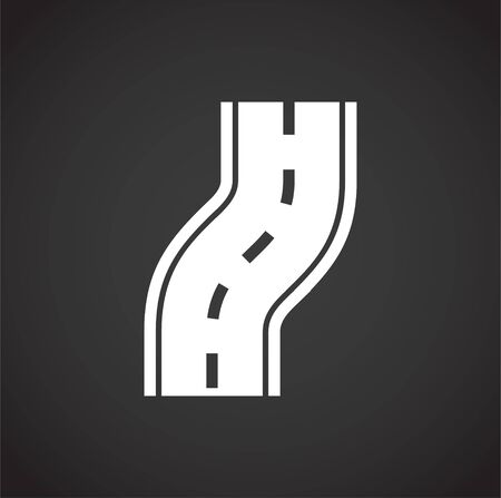 Road related icon on background for graphic and web design. Creative illustration concept symbol for web or mobile app.のイラスト素材