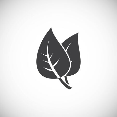 Leaf related icon on background for graphic and web design. Creative illustration concept symbol for web or mobile app.のイラスト素材