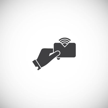 NFC related icon on background for graphic and web design. Creative illustration concept symbol for web or mobile app.のイラスト素材