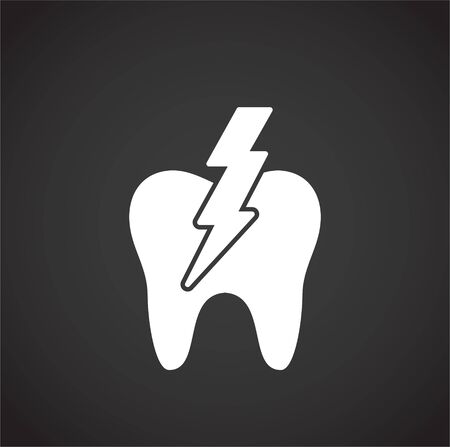 Tooth related icon on background for graphic and web design. Creative illustration concept symbol for web or mobile app.のイラスト素材