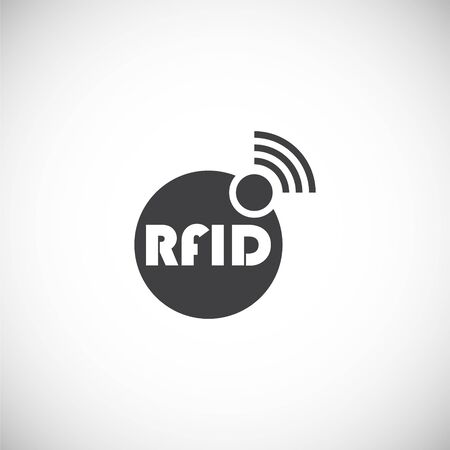RFID related icon on background for graphic and web design. Creative illustration concept symbol for web or mobile appのイラスト素材