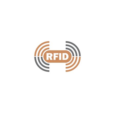 RFID related icon on background for graphic and web design. Creative illustration concept symbol for web or mobile app.のイラスト素材