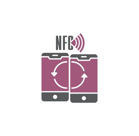 NFC related icon on background for graphic and web design. Creative illustration concept symbol for web or mobile appのイラスト素材