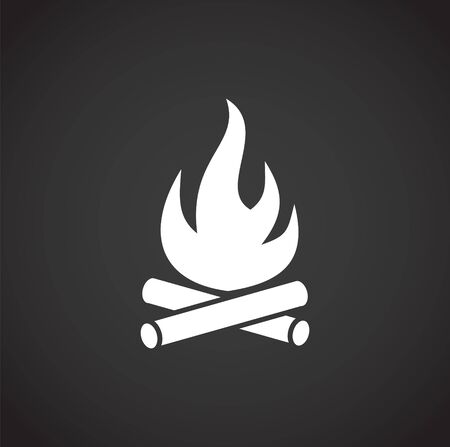 Fire related icon on background for graphic and web design. Creative illustration concept symbol for web or mobile appのイラスト素材