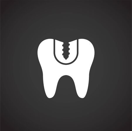 Tooth related icon on background for graphic and web design. Creative illustration concept symbol for web or mobile appのイラスト素材