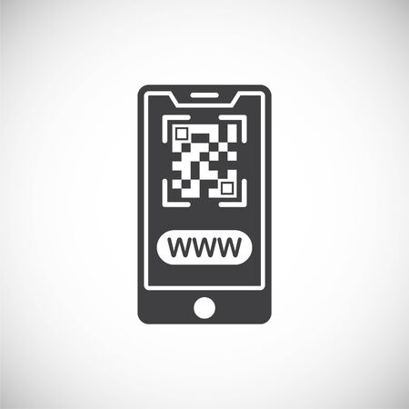 Barcode related icon on background for graphic and web design. Creative illustration concept symbol for web or mobile appのイラスト素材