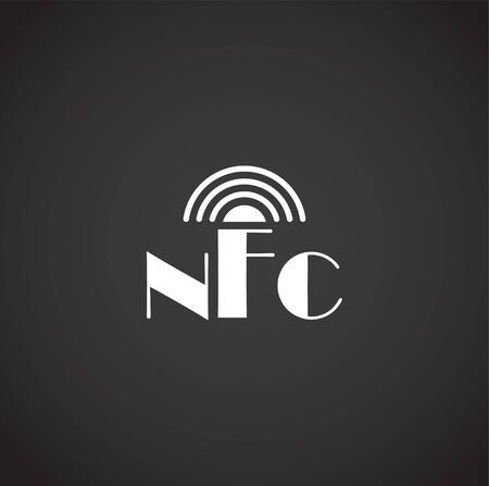 NFC related icon on background for graphic and web design. Creative illustration concept symbol for web or mobile appのイラスト素材