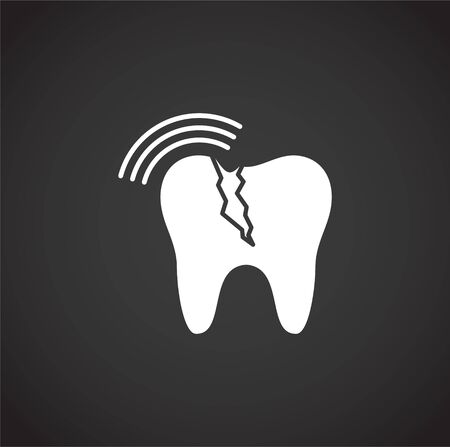 Tooth related icon on background for graphic and web design. Creative illustration concept symbol for web or mobile appのイラスト素材