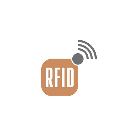 RFID related icon on background for graphic and web design. Creative illustration concept symbol for web or mobile appのイラスト素材