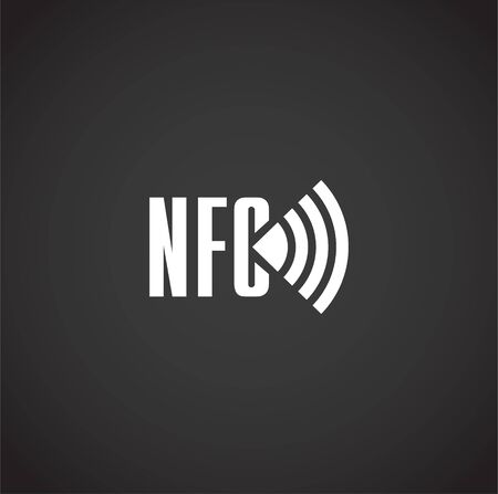NFC related icon on background for graphic and web design. Creative illustration concept symbol for web or mobile appのイラスト素材