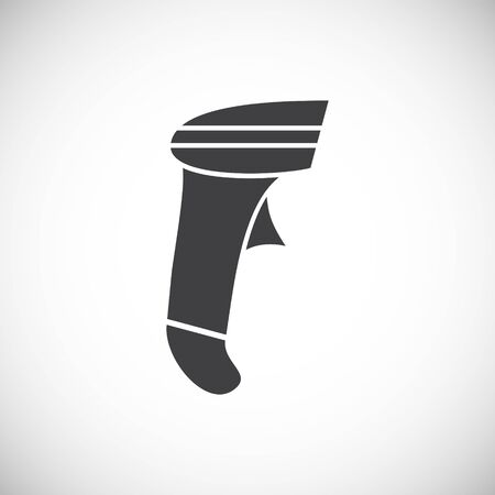 Barcode related icon on background for graphic and web design. Creative illustration concept symbol for web or mobile appのイラスト素材