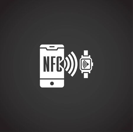 NFC related icon on background for graphic and web design. Creative illustration concept symbol for web or mobile appのイラスト素材