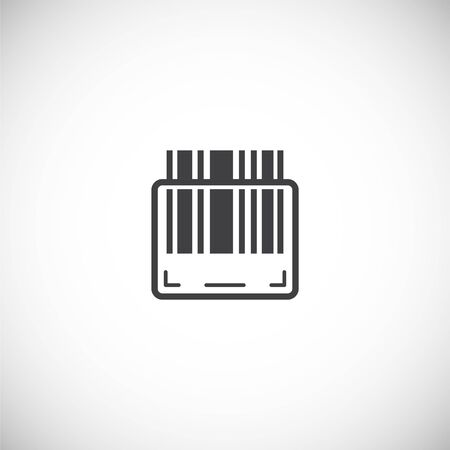Barcode related icon on background for graphic and web design. Creative illustration concept symbol for web or mobile appのイラスト素材