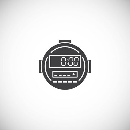 Stopwatch related icon on background for graphic and web design. Creative illustration concept symbol for web or mobile appのイラスト素材