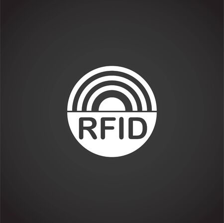 RFID related icon on background for graphic and web design. Creative illustration concept symbol for web or mobile appのイラスト素材