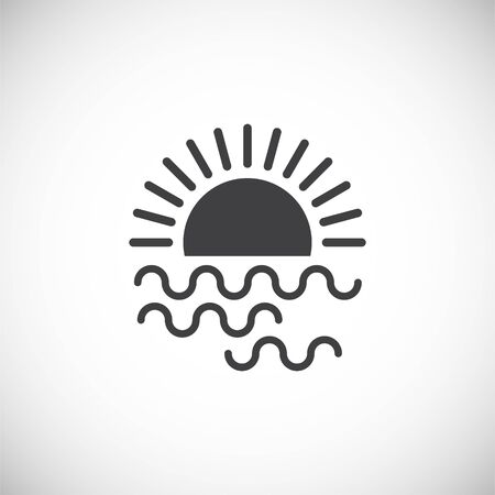 Sunset sunrise related icon on background for graphic and web design. Creative illustration concept symbol for web or mobile appのイラスト素材