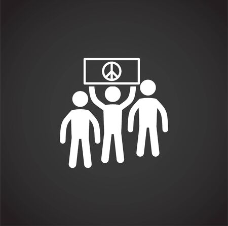 Activism related icon on background for graphic and web design. Creative illustration concept symbol for web or mobile appのイラスト素材