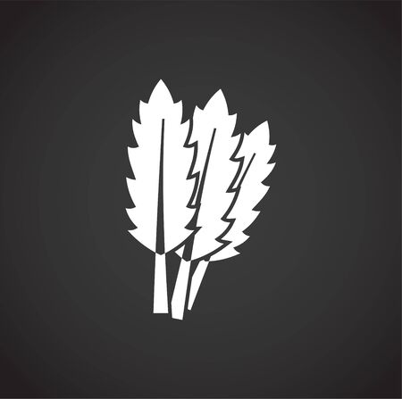 Leaf related icon on background for graphic and web design. Creative illustration concept symbol for web or mobile app.のイラスト素材
