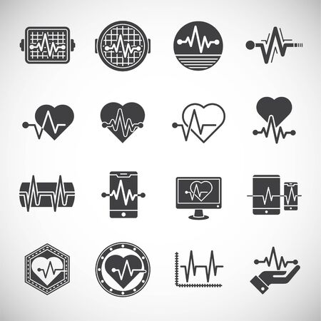 Pulse related icon on background for graphic and web design. Creative illustration concept symbol for web or mobile app.のイラスト素材