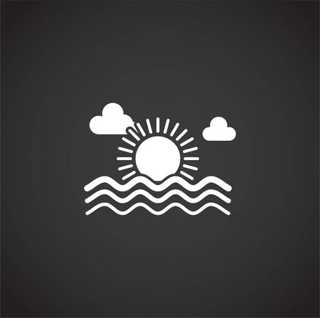 Sunset sunrise related icon on background for graphic and web design. Creative illustration concept symbol for web or mobile appのイラスト素材