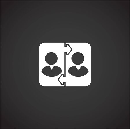 Social distancing related icon on background for graphic and web design. Creative illustration concept symbol for web or mobile app.のイラスト素材