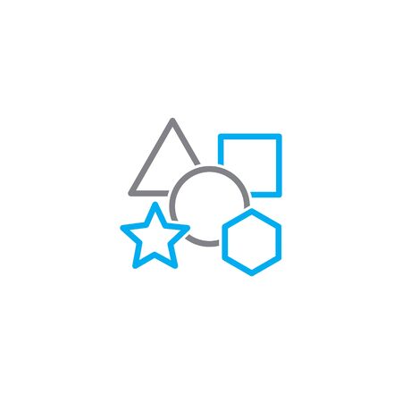 Geometry related icon on background for graphic and web design. Creative illustration concept symbol for web or mobile app.のイラスト素材