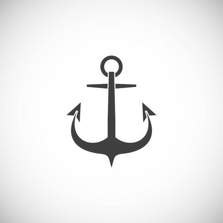 Anchor icon on background for graphic and web design. Creative illustration concept symbol for web or mobile app.のイラスト素材
