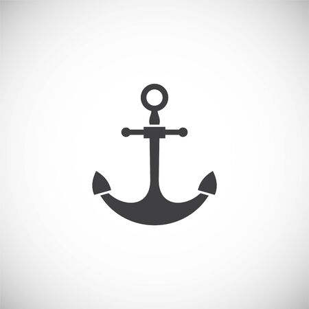 Anchor icon on background for graphic and web design. Creative illustration concept symbol for web or mobile app.のイラスト素材