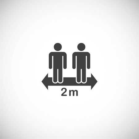 Social distancing related icon on background for graphic and web design. Creative illustration concept symbol for web or mobile app.のイラスト素材