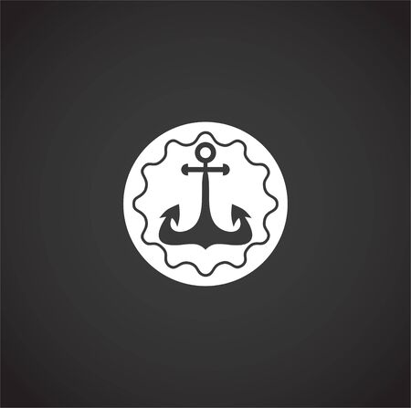 Anchor icon on background for graphic and web design. Creative illustration concept symbol for web or mobile app.のイラスト素材