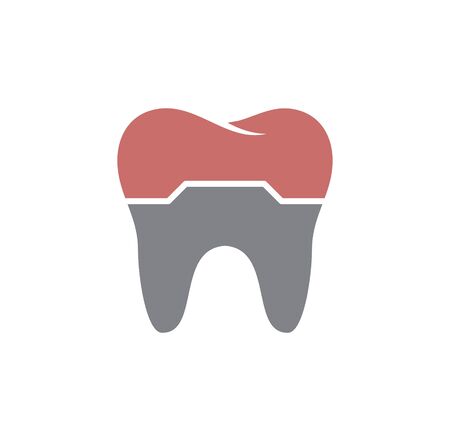Tooth related icon on background for graphic and web design. Creative illustration concept symbol for web or mobile app.のイラスト素材