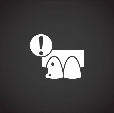 Tooth related icon on background for graphic and web design. Creative illustration concept symbol for web or mobile app.のイラスト素材