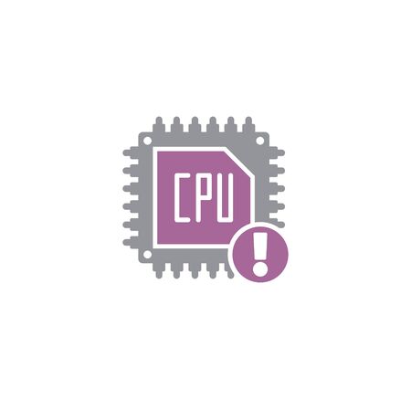 Processor chip related icon on background for graphic and web design. Creative illustration concept symbol for web or mobile app.のイラスト素材