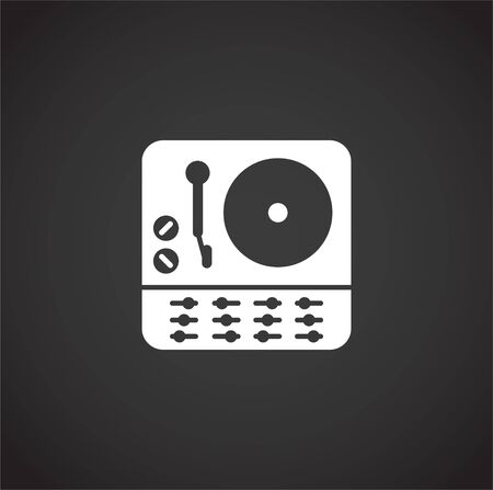 Equalizer related icons set on background for graphic and web design. Creative illustration concept symbol for web or mobile appのイラスト素材
