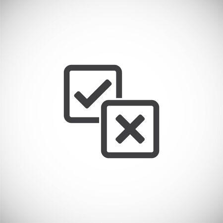 Check box icon on background for graphic and web design. Creative illustration concept symbol for web or mobile app.の写真素材