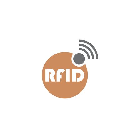 RFID related icon on background for graphic and web design. Creative illustration concept symbol for web or mobile app.の写真素材