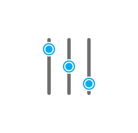 Equalizer related icons set on background for graphic and web design. Creative illustration concept symbol for web or mobile app.の写真素材