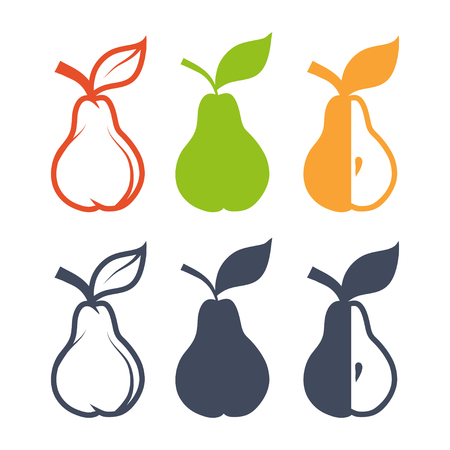 set of pears.のイラスト素材