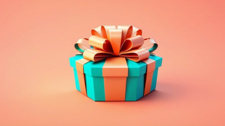 Fathers day or Valentines day gift for him.gift concept or birthday party. peach color backgroundの素材