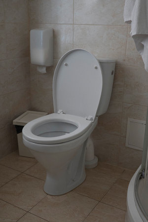 Toilet in the hotel room.