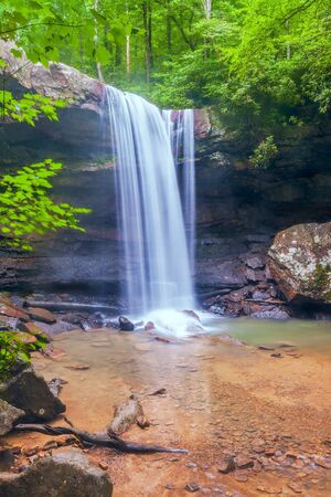 Cucumber Falls in Ohiopyle State Park. Pennsylvania. USAの写真素材