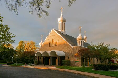 St Mary Byzantine Catholic Church. Marblehead. Ohio. USAの写真素材