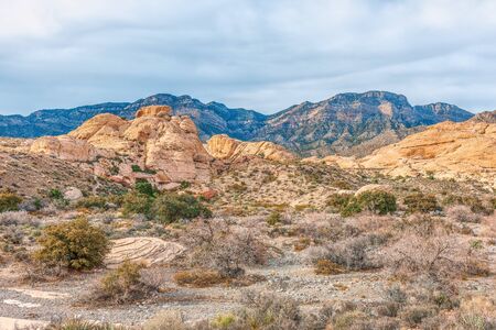 Red Rock Canyon National Conservation Area in winter. Nevada. USAの写真素材