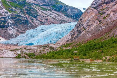 Nigardsbreen glacier as seen in 2014. Jostedal National Park. Sogn og Fjordane county. Norwayの写真素材